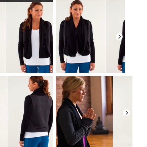 Lululemon Intuition Convertible Sweater Wrap Cardigan Vest Long Cropped Knit 10 - Picture 6 of 16